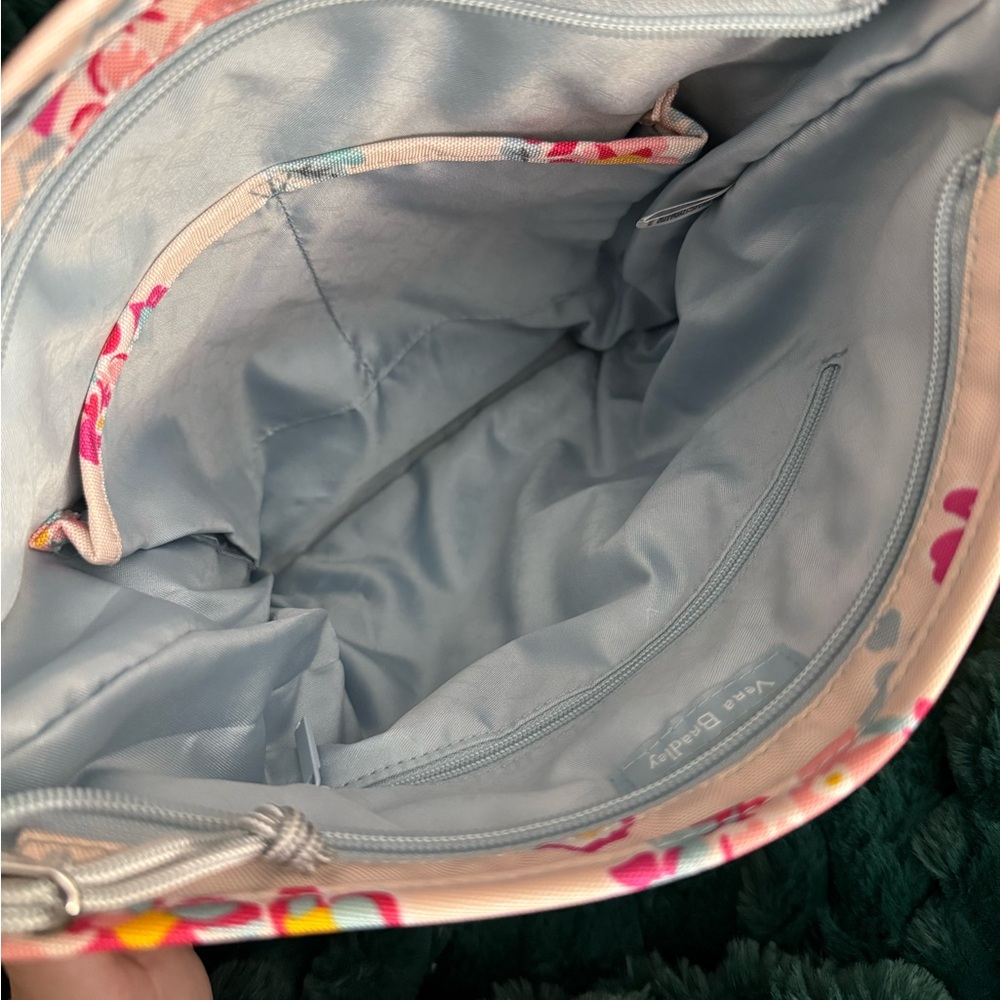 Vera Bradley Floral Crossbody Bag in Pink and Cream - Picture 5 of 8